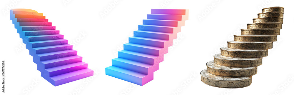 and Elegant Staircase Designs for Inspiration Isolated on transparent background and Elegant Staircase Designs for Inspiration Isolated on transparent background