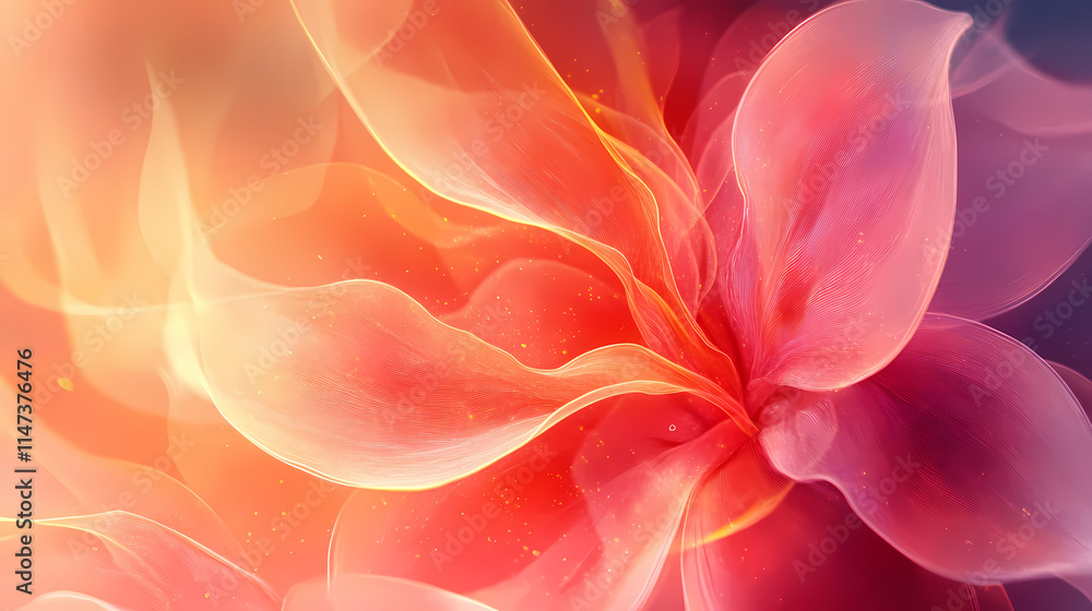 Macro floral abstract background with flame and petal. Petal. Illustration Macro floral abstract background with flame and petal. Petal. Illustration
