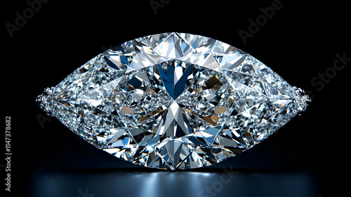 Diamond Sparkles Beautifully on Dark Background photo