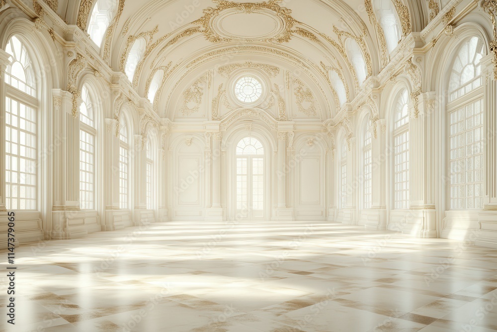 Elegant, spacious interior with ornate architecture and abundant natural light. Elegant, spacious interior with ornate architecture and abundant natural light.