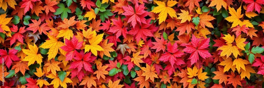 Vibrant autumn leaves scattered on the ground against a backdrop of a clear blue sky, foliage, leaves, colors Vibrant autumn leaves scattered on the ground against a backdrop of a clear blue sky, foliage, leaves, colors