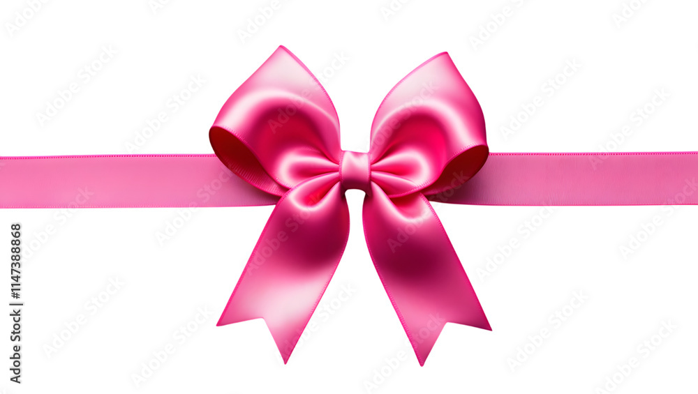 pink bow with ribbon on transparent background pink bow with ribbon on transparent background