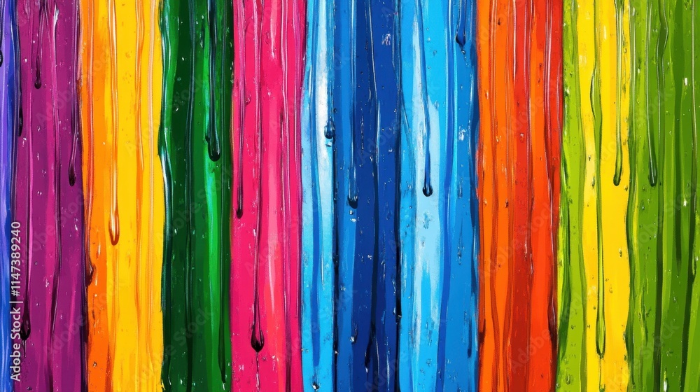 Vibrant rainbow paint streaks dripping, colorful abstract background. Vibrant rainbow paint streaks dripping, colorful abstract background.