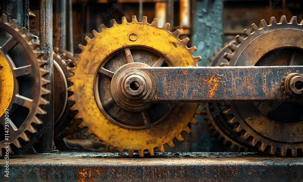 Close-up of rusty industrial gears showcasing mechanical components and engineering design. Close-up of rusty industrial gears showcasing mechanical components and engineering design.