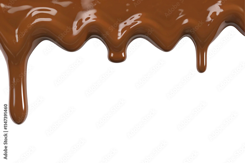 a close-up of a drizzle of chocolate isolated on transparent background a close-up of a drizzle of chocolate isolated on transparent background