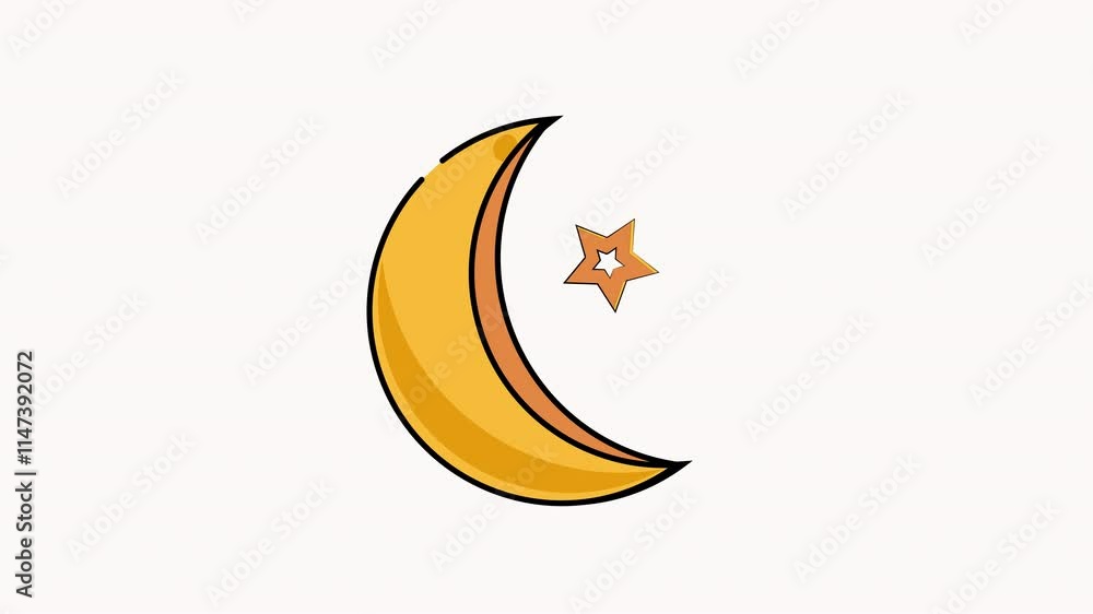 Crescent Dreams ideal for an animation series or a collection of icons representing Ramadan Crescent Dreams ideal for an animation series or a collection of icons representing Ramadan