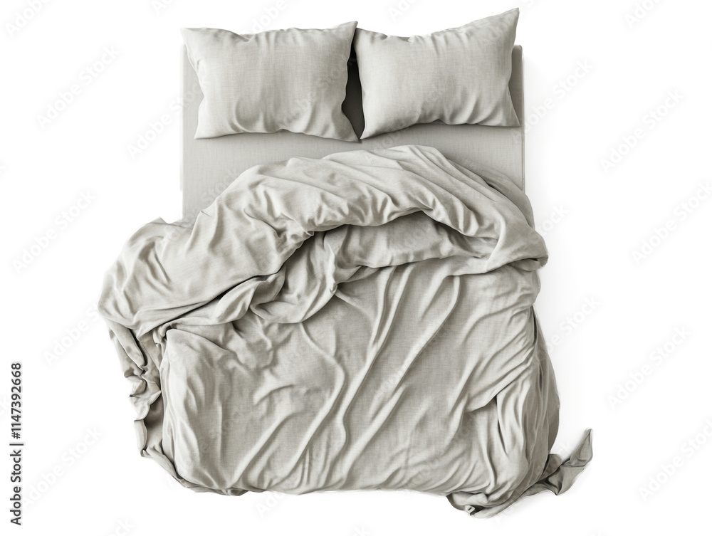 Realistic 3d design of real bed isolate on transparent background Realistic 3d design of real bed isolate on transparent background