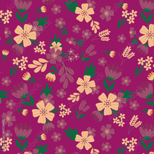 seamless pattern with flowers