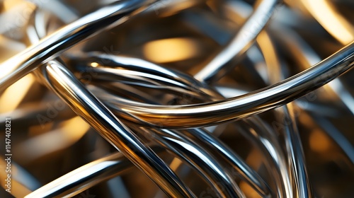 Metal wire abstract art industrial setting close-up photography textured background creative perspective artistic concept