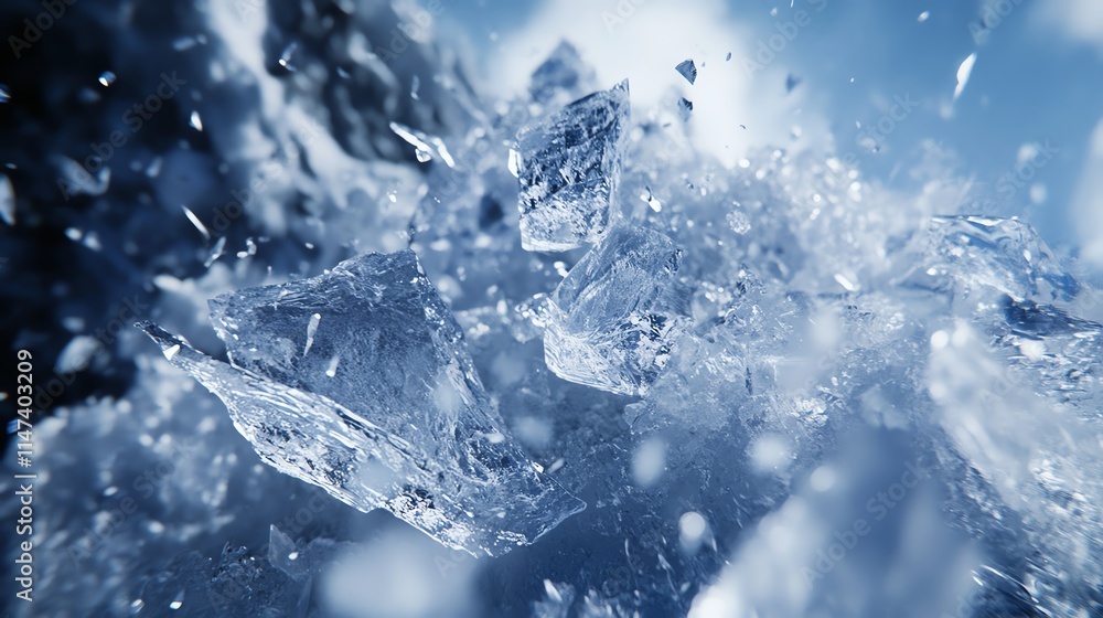 Close-up of shimmering ice crystals under sunlight capturing natural beauty and texture. Close-up of shimmering ice crystals under sunlight capturing natural beauty and texture.