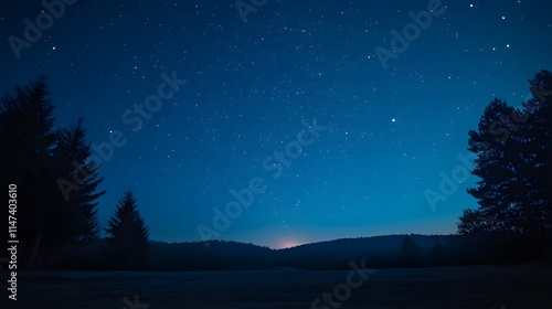 Stargazing night sky event mountain range photography outdoor wide angle cosmic exploration photo