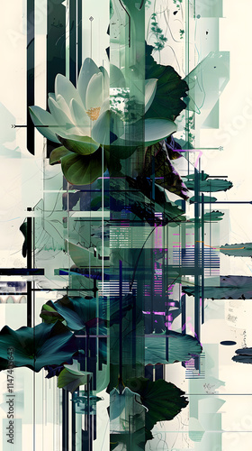 Nature-inspired with Leaves Portrait Mobile Wallpaper, Combine Elements of Nature in a Stunning Mobile Wallpaper for Digital Art, Branding, Social Media, E-commerce, Presentations