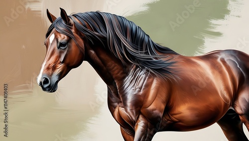 Transform your creative projects with a stunning collection of horse portraits enhanced by a striking oil painting effect. These high-quality images capture the strength, grace, and beauty of horses.