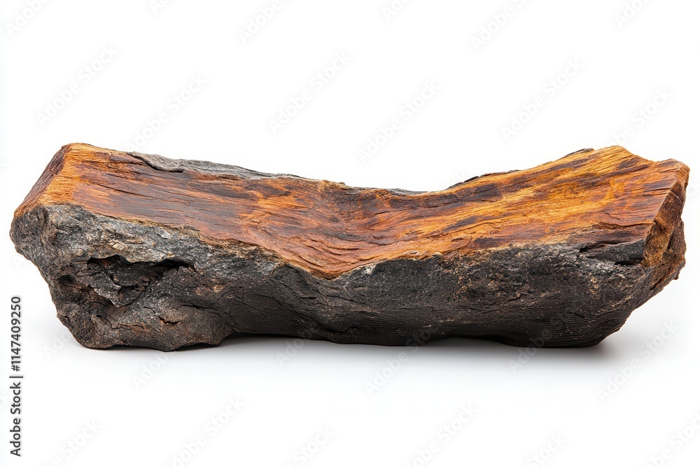 Unique Wood Log Isolated on a White Background Showcasing Natural Textures and Colors Perfect for Decorative Use. Generative AI Unique Wood Log Isolated on a White Background Showcasing Natural Textures and Colors Perfect for Decorative Use. Generative AI