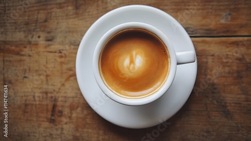Savoring freshly brewed espresso coffee shop beverage photography cozy atmosphere top view culinary experience