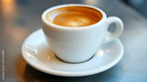 Savoring a warm espresso cozy urban beverage photography inviting atmosphere close-up view urban relaxation concept