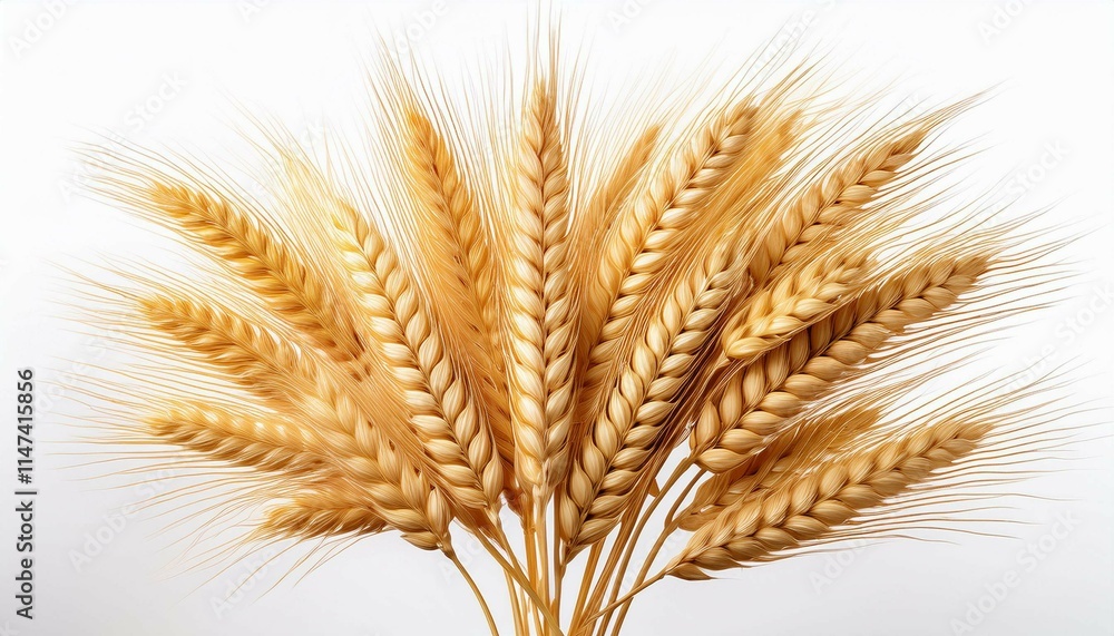 wheat ears isolated on white wheat ears isolated on white