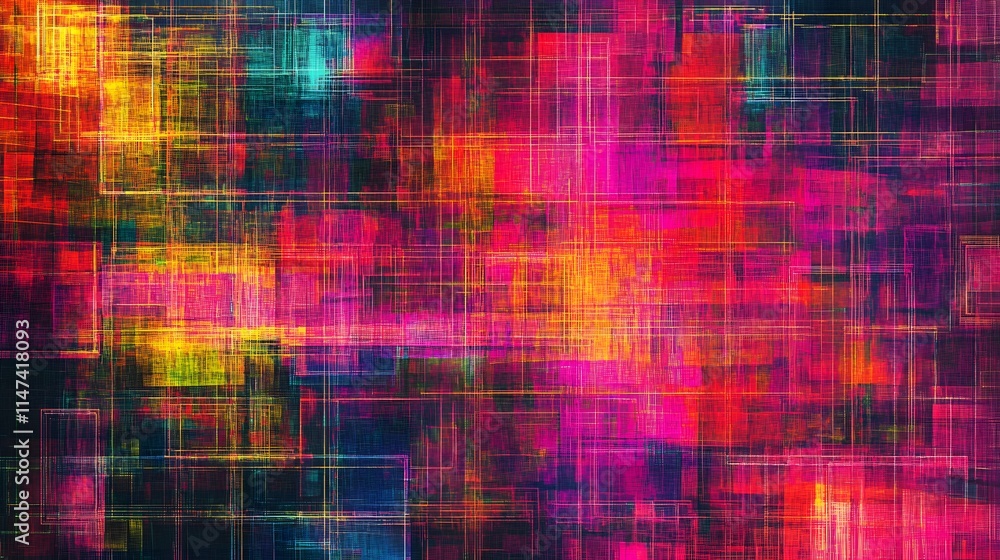 Vibrant abstract art digital space visual composition colorful patterns high energy contemporary aesthetics Vibrant abstract art digital space visual composition colorful patterns high energy contemporary aesthetics