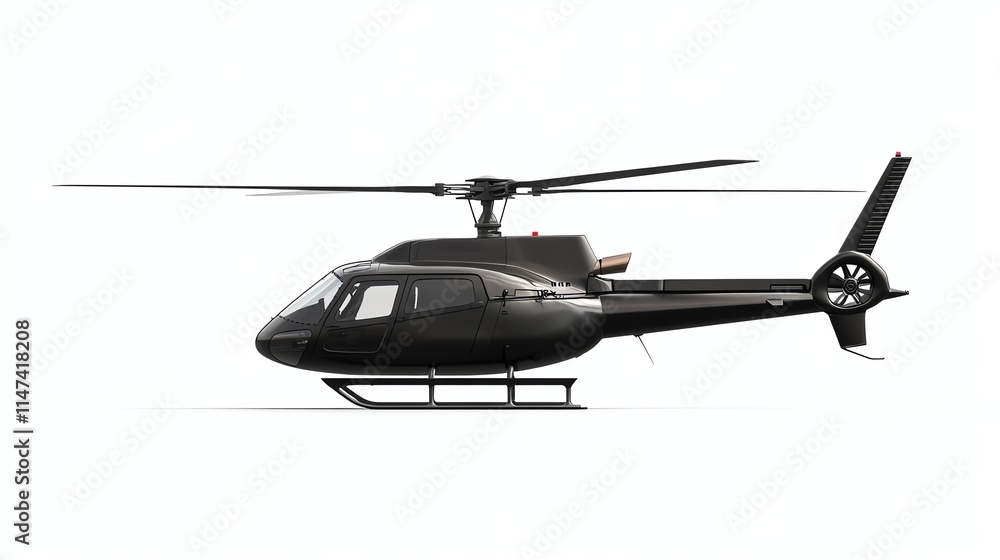 Black helicopter silhouette, white isolate background Black helicopter silhouette, white isolate background