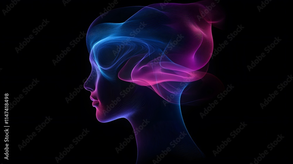 Ethereal abstract art displaying human-like form digital realm digital art dark environment side view conceptual design Ethereal abstract art displaying human-like form digital realm digital art dark environment side view conceptual design