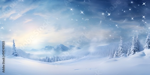 Wallpaper Mural winter forest landscape Torontodigital.ca