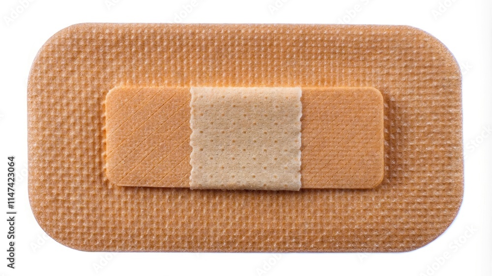 Adhesive medical bandage isolated on a white background for healthcare and first aid use Adhesive medical bandage isolated on a white background for healthcare and first aid use