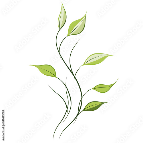 floral and leafy illustrator elements for card, wallpaper.