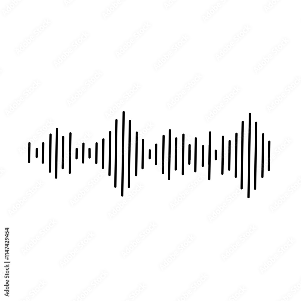 Sound waves and audio soundwave vector icon Sound waves and audio soundwave vector icon