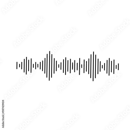 Sound waves and audio soundwave vector icon