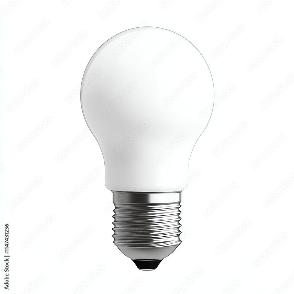 LED light bulb, energy-efficient design, white isolate background LED light bulb, energy-efficient design, white isolate background