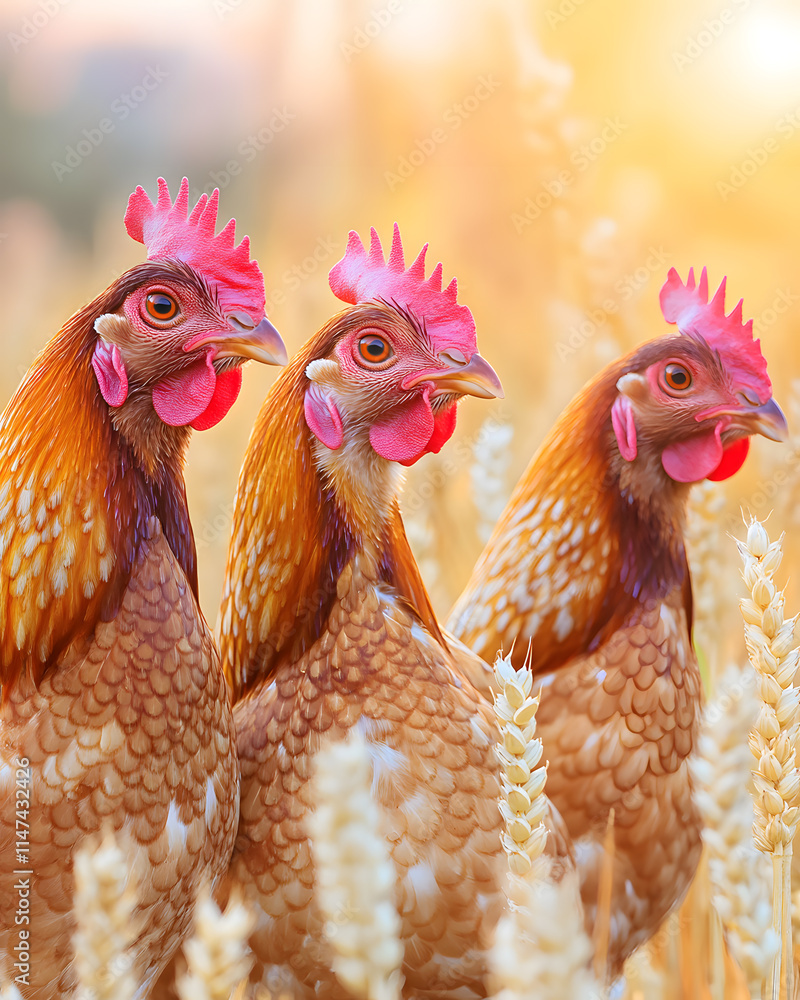 Fototapeta premium Creative Chicken Concepts, From Vibrant Farm Scenes and Food Styling