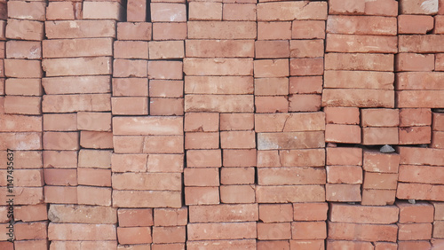 red brick wall 20 december 2024 bandung west java indonesia photo