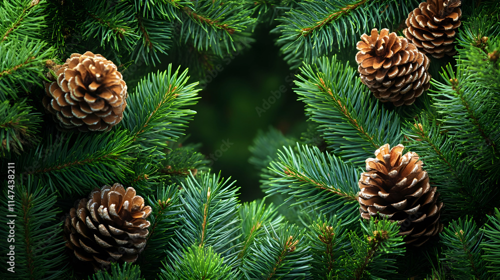 Evergreen Cones & Branches: Nature's Winter Beauty Evergreen Cones & Branches: Nature's Winter Beauty