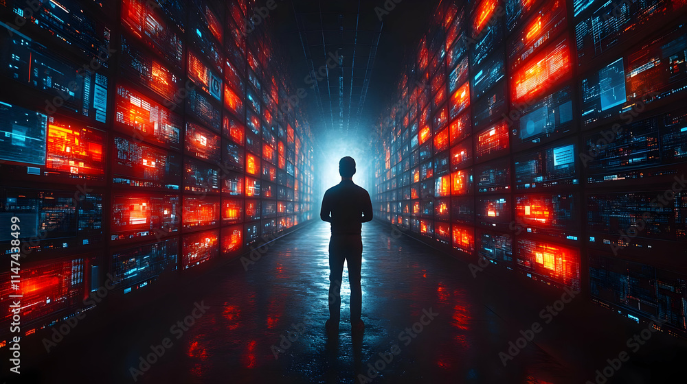 Navigating Digital Streams: A Futuristic Corridor of Data Navigating Digital Streams: A Futuristic Corridor of Data