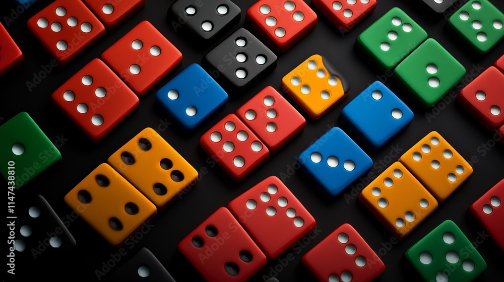Dominoes background. Dominoes on black Dominoes background. Dominoes on black