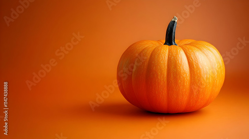 Autumn's Orange Pumpkin: Vibrant Fall Colors photo