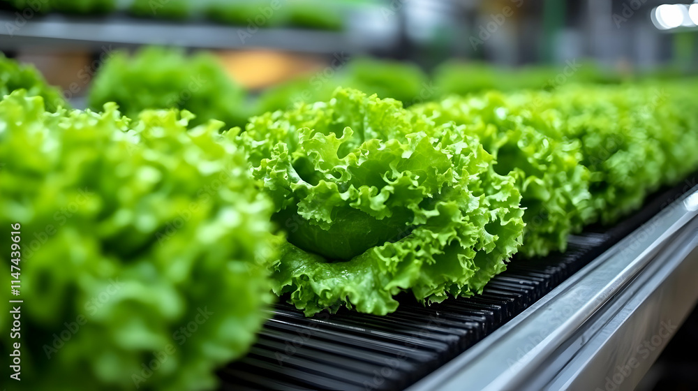Fresh Lettuce Harvesting: Conveyor Belt System Speeds Up Process Efficiently Fresh Lettuce Harvesting: Conveyor Belt System Speeds Up Process Efficiently