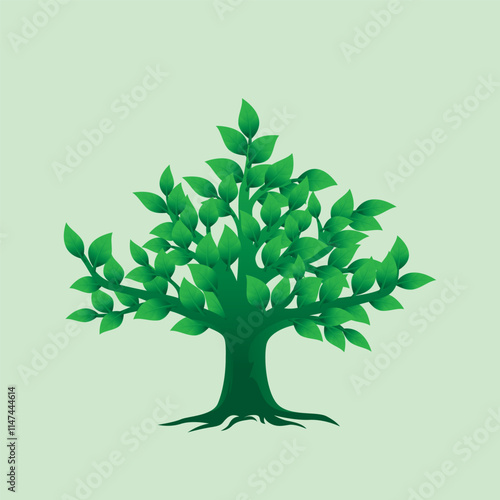 green lush trees