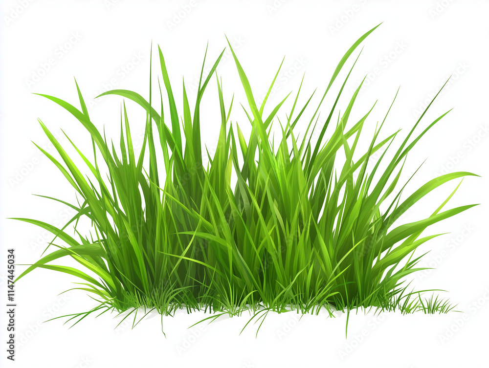 Obraz premium green grass isolated on white background