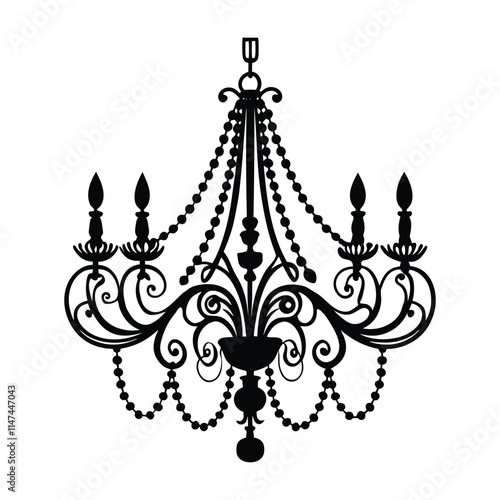 single beautiful traditional chandeliers.