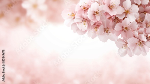 Wallpaper Mural Soft and Elegant Rendering of Pink Cherry Blossom with Gentle Background Blur Torontodigital.ca