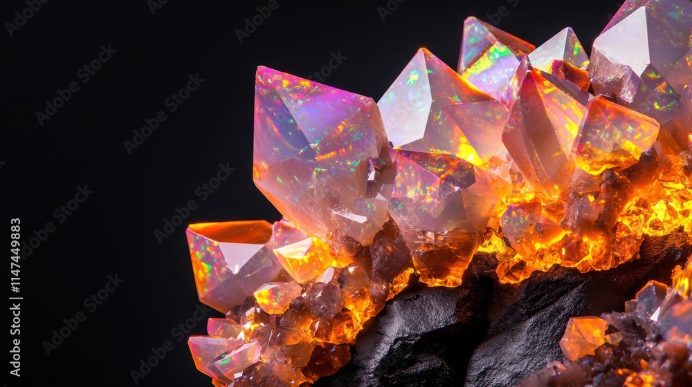 High Detail Opal Gemstone with Stunning Surface Showcasing Pearlescent Colors and Texture High Detail Opal Gemstone with Stunning Surface Showcasing Pearlescent Colors and Texture