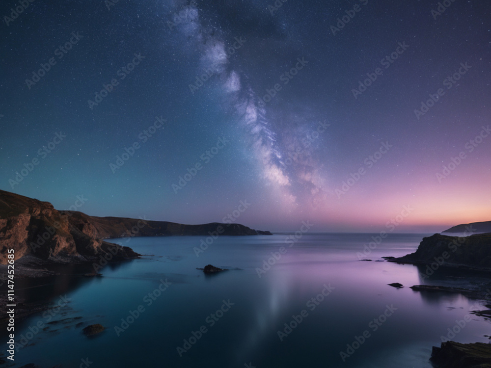 Amazing Starry Sky Over the Sea at Night
Amazing Starry Sky Over the Sea at Night