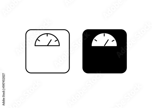 vector weighing scale set on isolate 