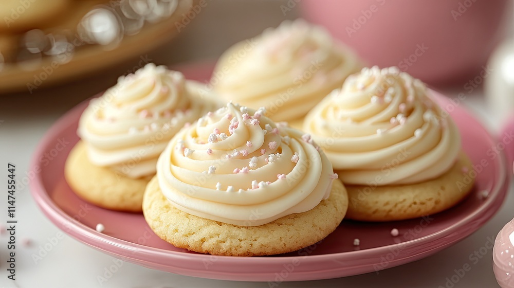 Simple yet seductive, these frosted sugar cookies are encased in a silky coating of velvety frosting that melts in your mouth, revealing a delicate sweetness that cannot be ignored. Simple yet seductive, these frosted sugar cookies are encased in a silky coating of velvety frosting that melts in your mouth, revealing a delicate sweetness that cannot be ignored.