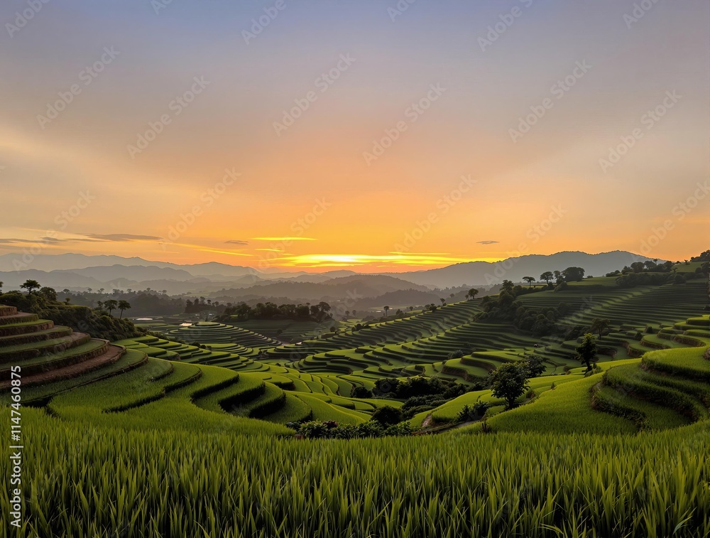 Fototapeta premium sunrise in the field