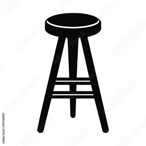 stool icon silhouette.