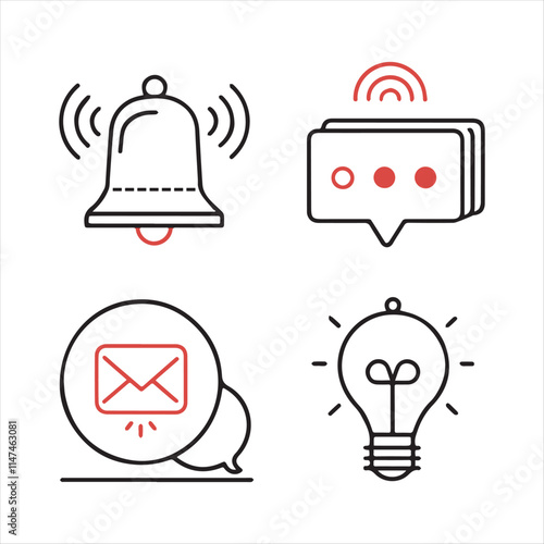 notification icons ball and other vector editable icons