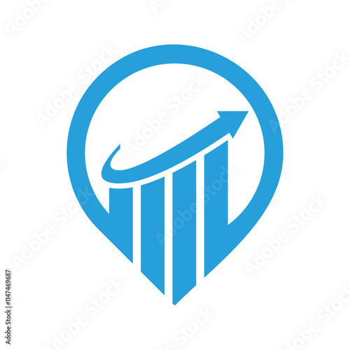 vector abstract line art map navigator  and finance logo
