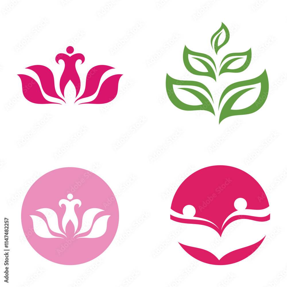 Elegant Lotus Flower Logo Design Elegant Lotus Flower Logo Design